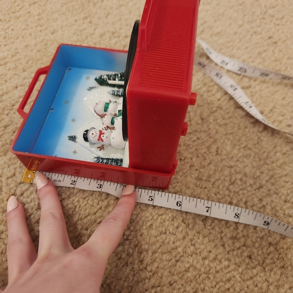 Musical Holiday Decor Box Snowman Record Works - Picture 6 of 6